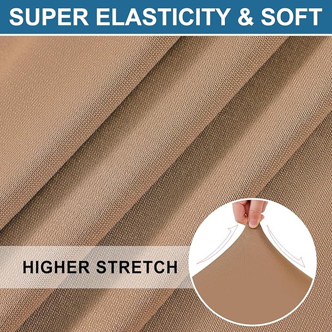 Smiry Printed Couch Cushion Covers, Stretch Soft Couch Covers for Sofa, Washable Non-Slip Sofa Slipcover Furniture Protector for Indoor and Outdoor (Medium, Camel)