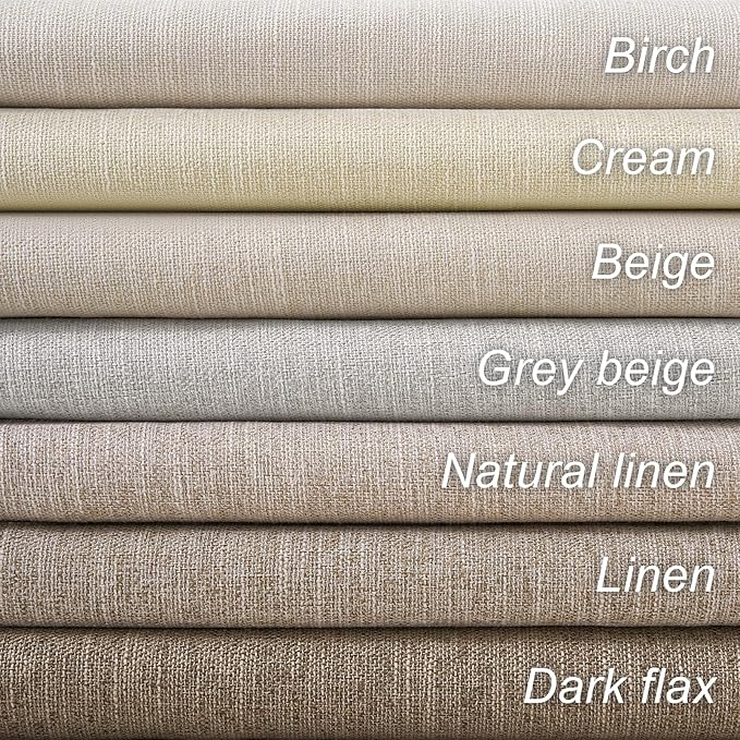 Topfinel 92 Inches Long Tweed Custom Black Out Drapery Panels, Rustic Country Faux Acoustic Textured Opaque Pleated Window Coverings, Kids Cream Boho Heat Blocking Tab Top Curtains for Bay Window