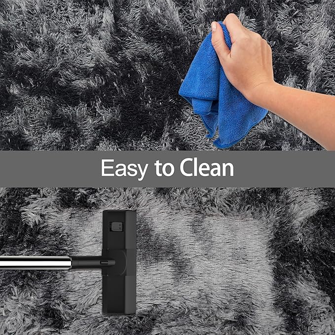 Small Tie-Dyed Area Rug for Bedroom 2x3 Mini Black Grey Fluffy Rug Mat Bedside Throw Rug for Kids Room Boys Teens Nursery Baby Dorm Living Room Home Decor Aesthetic Carpets
