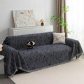 MYSKY HOME Couch Covers for 3 Cushion Couch Sofa, Sectional Couch Cover L Shape Chenille Couch Cushion Covers for Pets, Furniture Protector Cover for Dogs, Kids, 91"X150", Navy