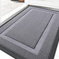 OLANLY Front Door Mat Indoor Outdoor Entrance, Waterproof All-Season, All-Weather Doormat, Sturdy Natural Rubber, Low Profile, Easy Clean Patio Porch Entryway Mat, 35x23, Classic Gray